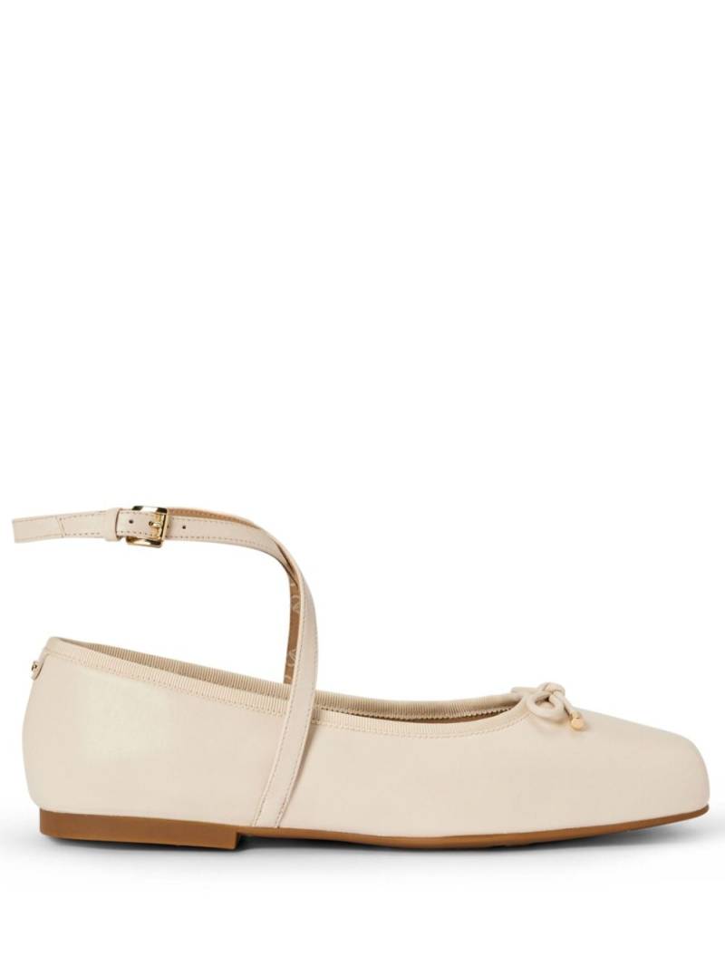 Michael Kors Colette leather ballerina shoes - Neutrals von Michael Kors