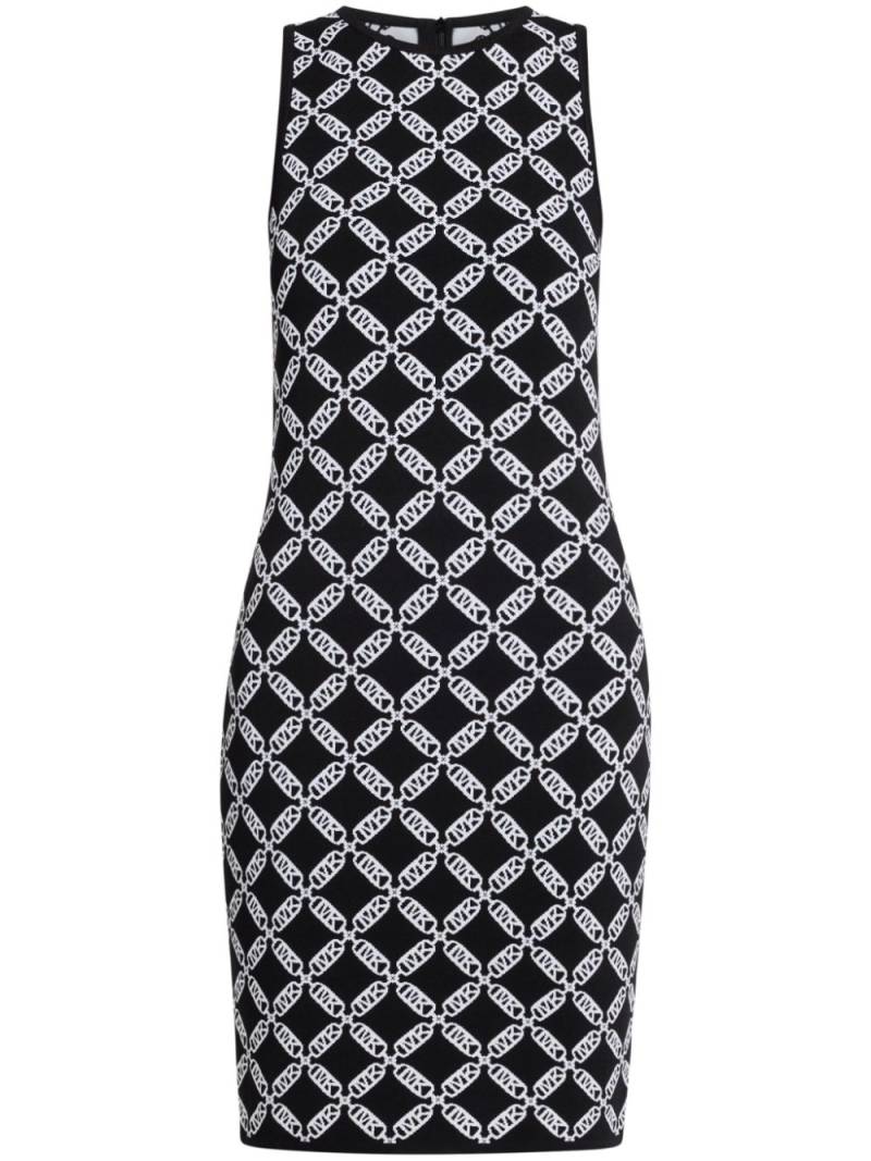 Michael Michael Kors Empire Logo-jacquard sleeveless midi dress - Black von Michael Michael Kors