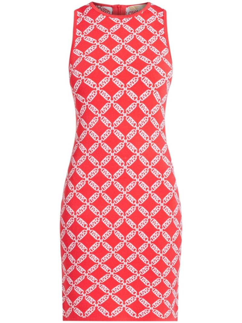 Michael Michael Kors Empire Logo-jacquard sleeveless minidress - Pink von Michael Michael Kors