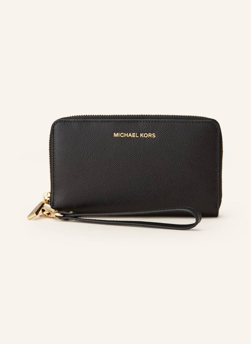 Michael Kors Geldbörse Jet Set Mit Smartphone-Fach schwarz von Michael Kors