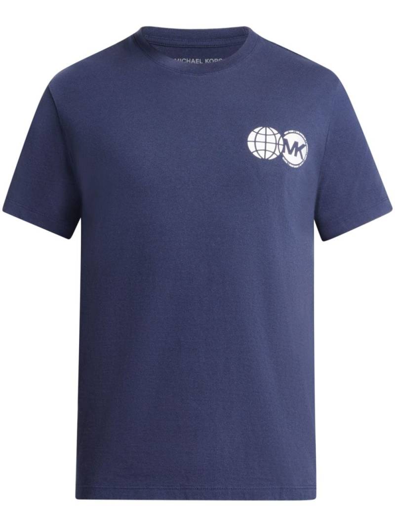 Michael Kors Global Recycled cotton T-shirt - Blue von Michael Kors