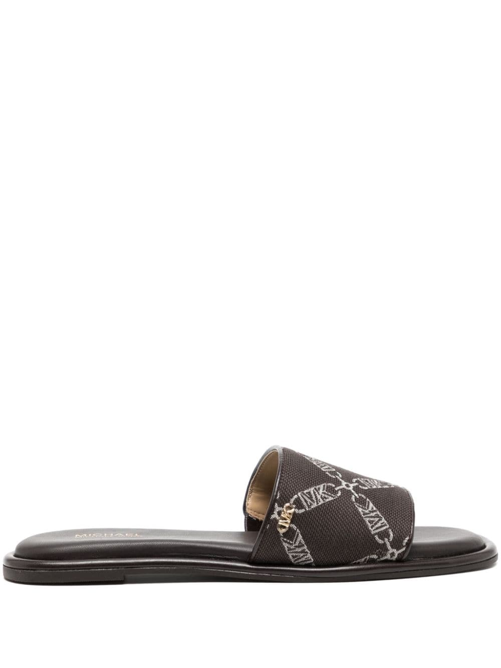 Michael Kors Hayworth logo-print slides - Brown von Michael Kors