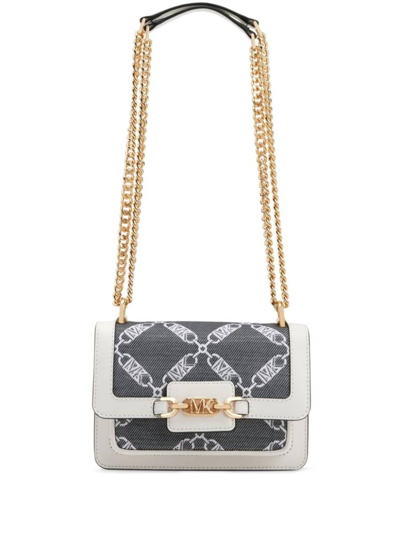 Michael Kors Heather leather shoulder bag - White von Michael Kors