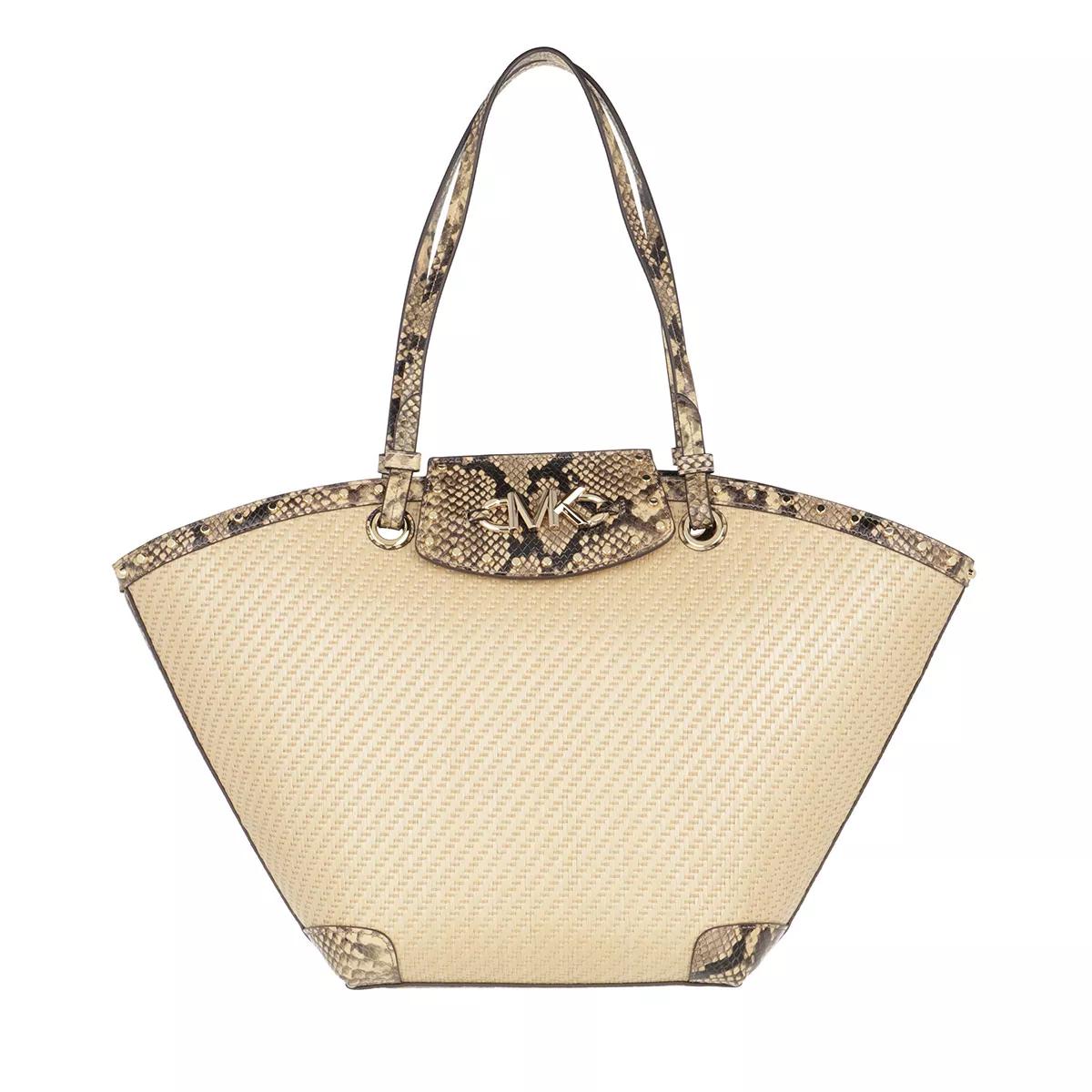 Michael Kors Henkeltasche - Izzy Medium Fan Tote - Gr. unisize - in Beige - für Damen von Michael Kors