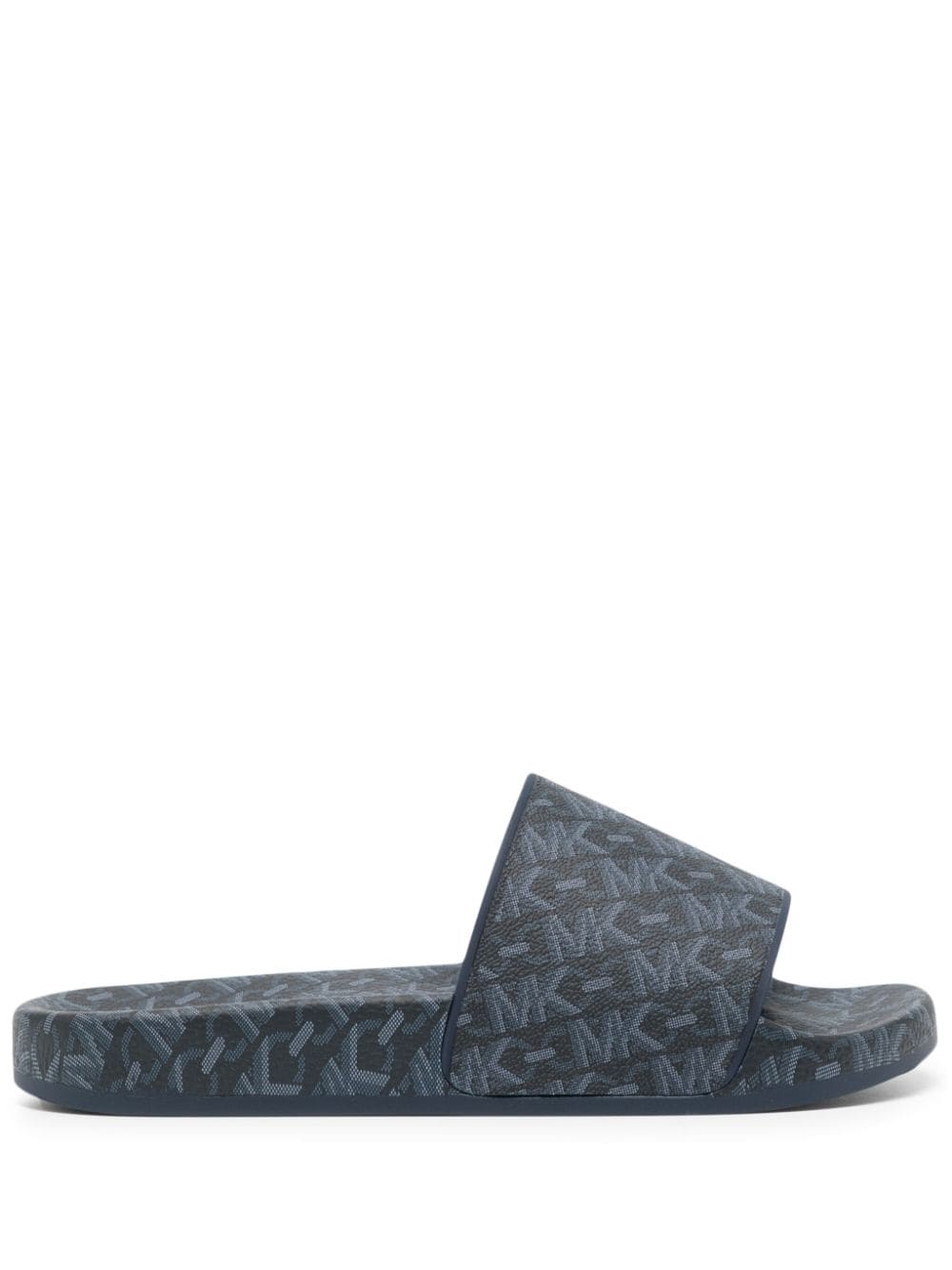 Michael Kors Jake logo-print slides - Blue von Michael Kors