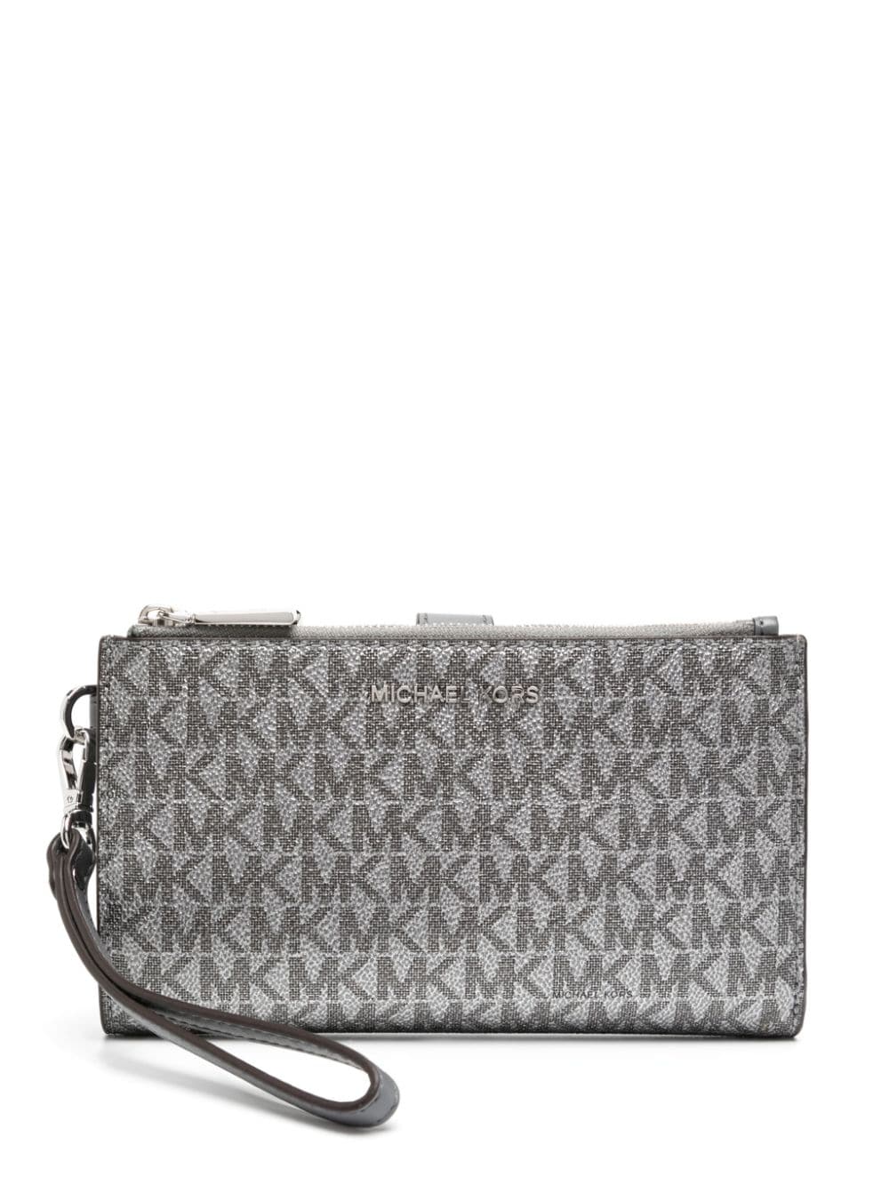 Michael Kors Jet Set monogram leather wallet - Silver von Michael Kors