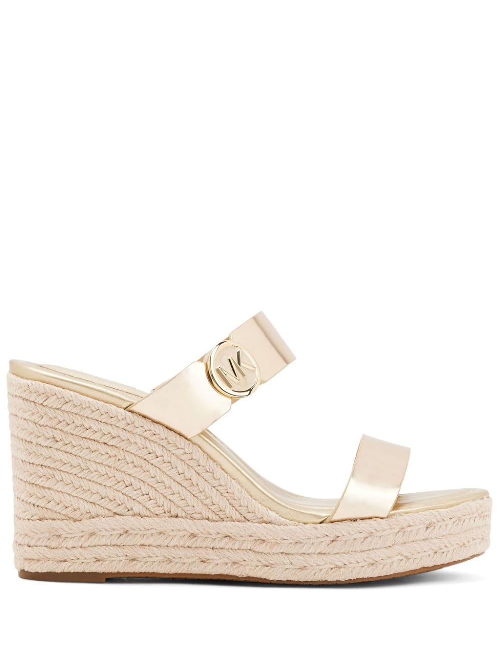 Michael Kors Lucinda leather wedge sandals - Gold von Michael Kors