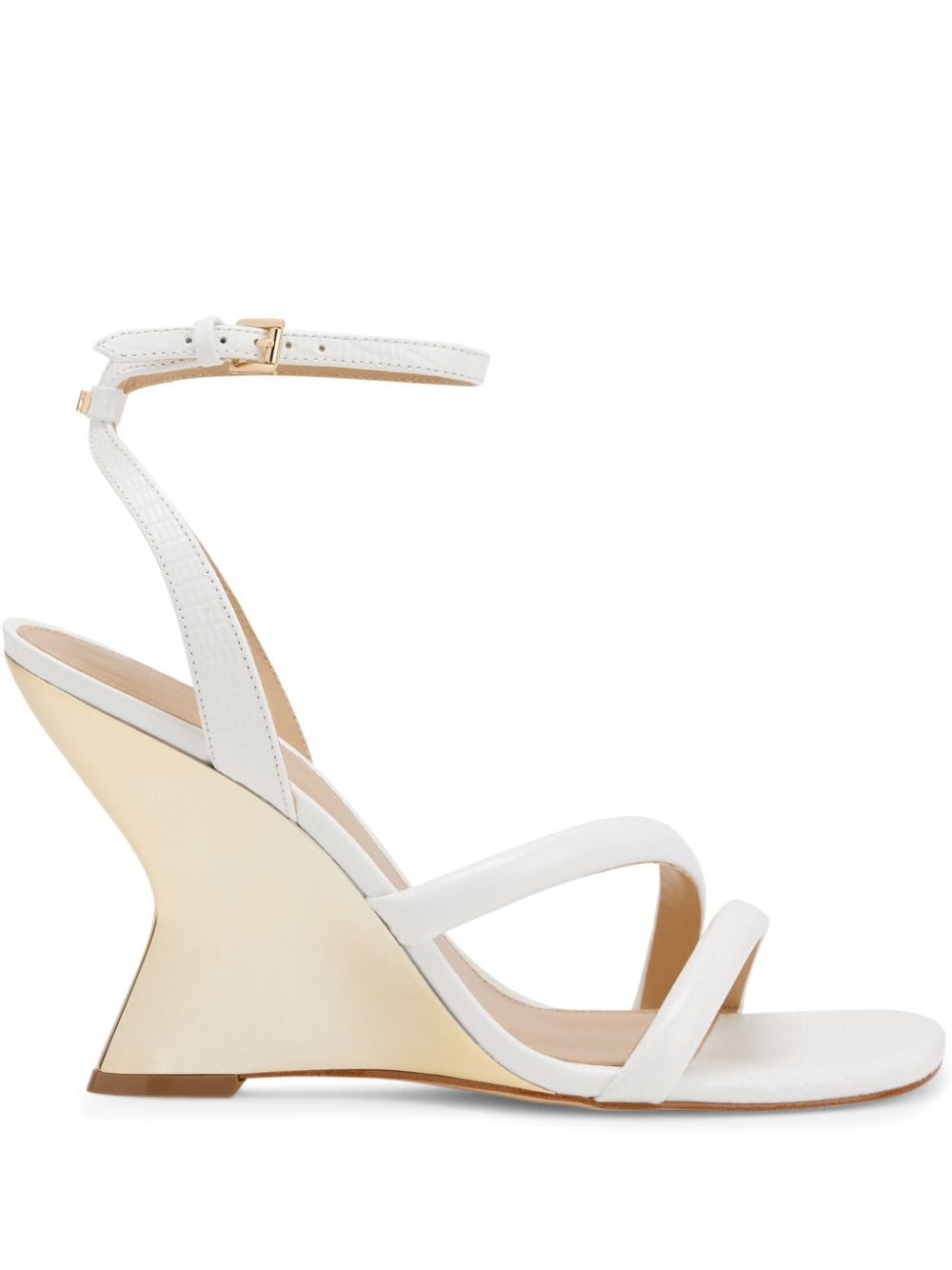 Michael Kors Nadina platform leather sandals - White von Michael Kors