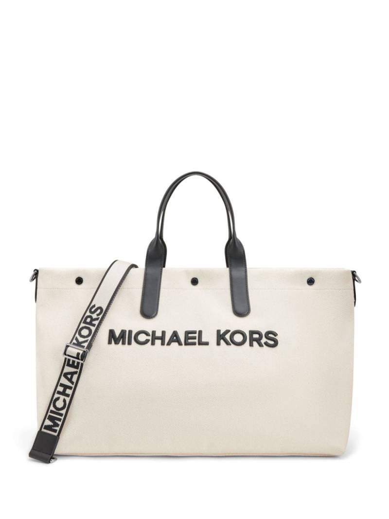 Michael Kors Oversized cotton tote bag - Neutrals von Michael Kors