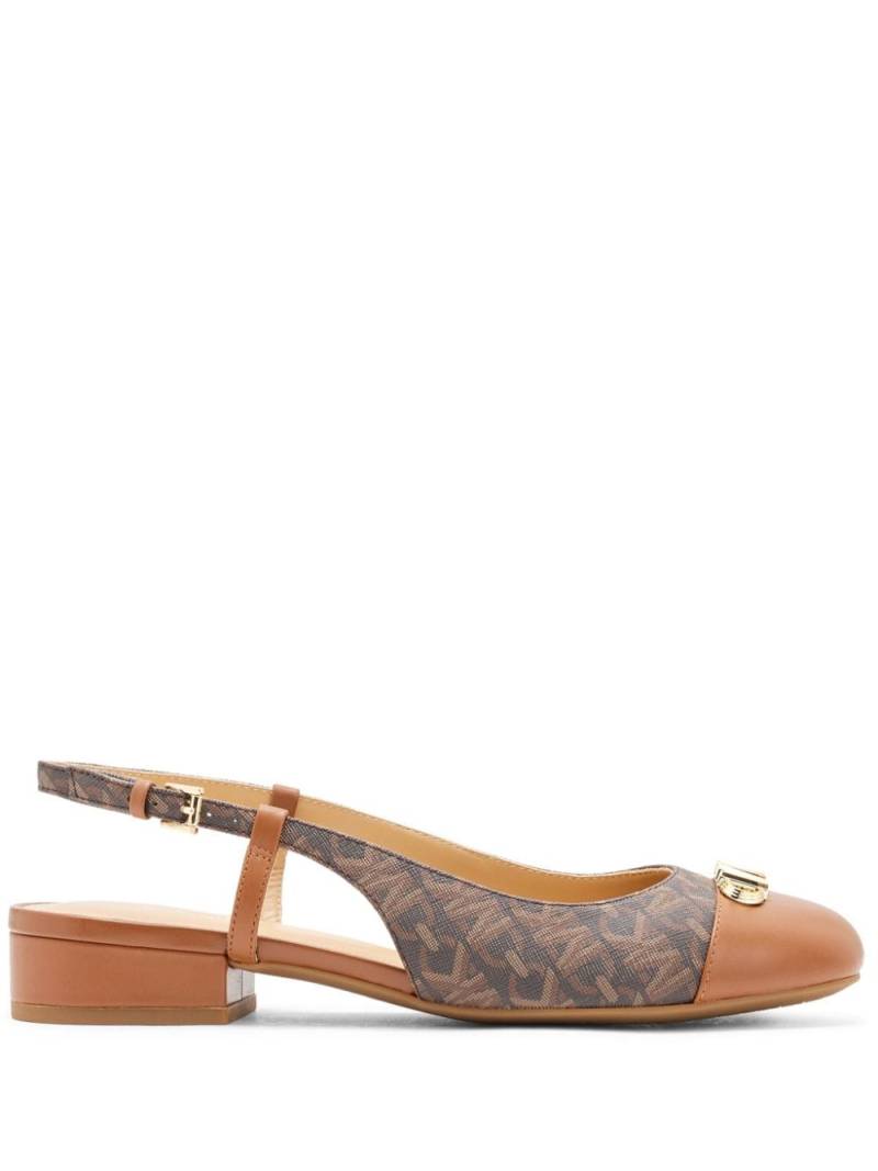 Michael Kors Perla monogram-print leather sandals - Brown von Michael Kors