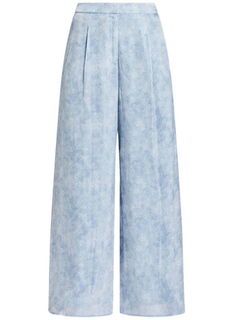 Michael Kors Petal wide-leg trousers - Blue von Michael Kors