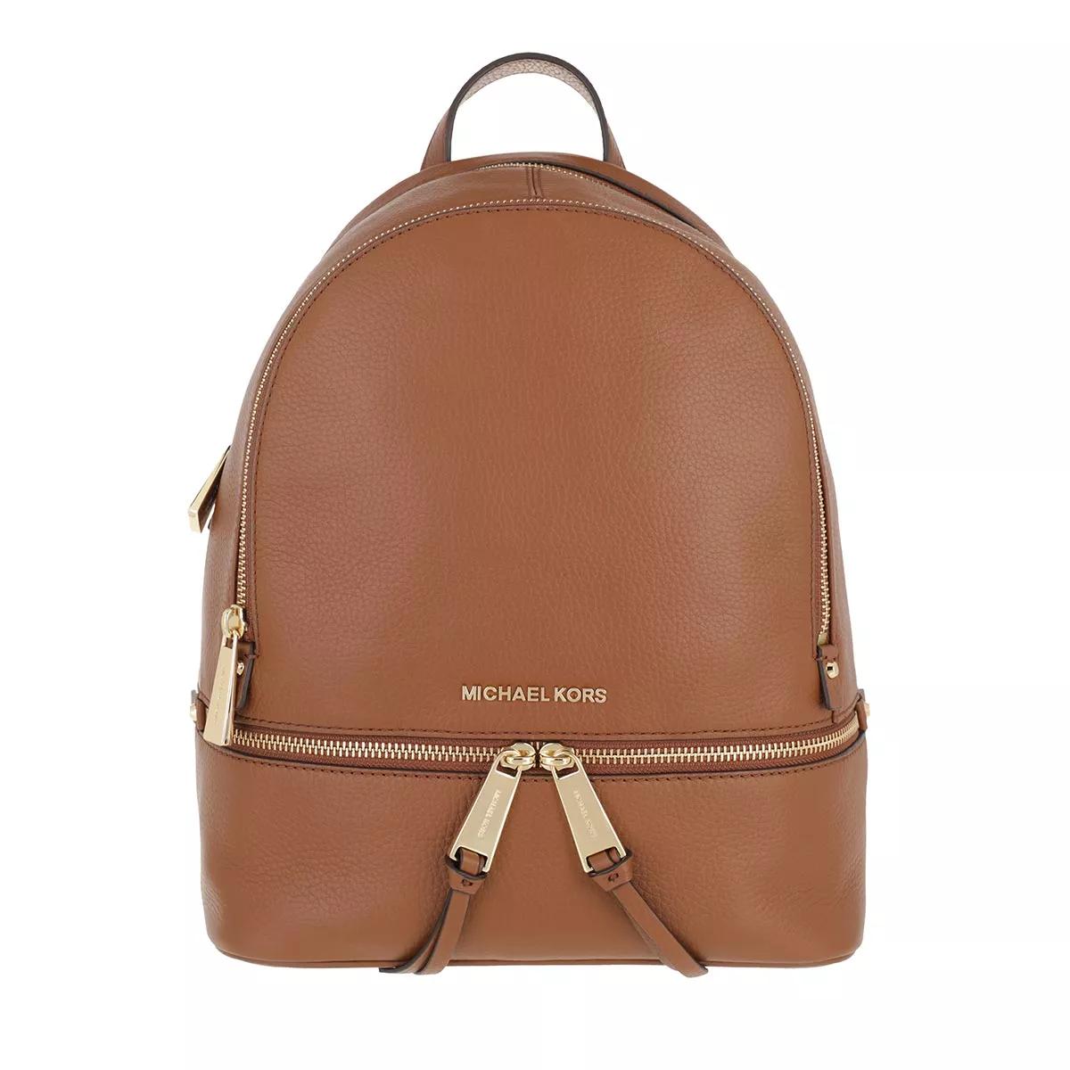 Michael Kors Schultertasche - Rhea Zip Backpack - Gr. unisize - in Cognacbraun - für Damen von Michael Kors