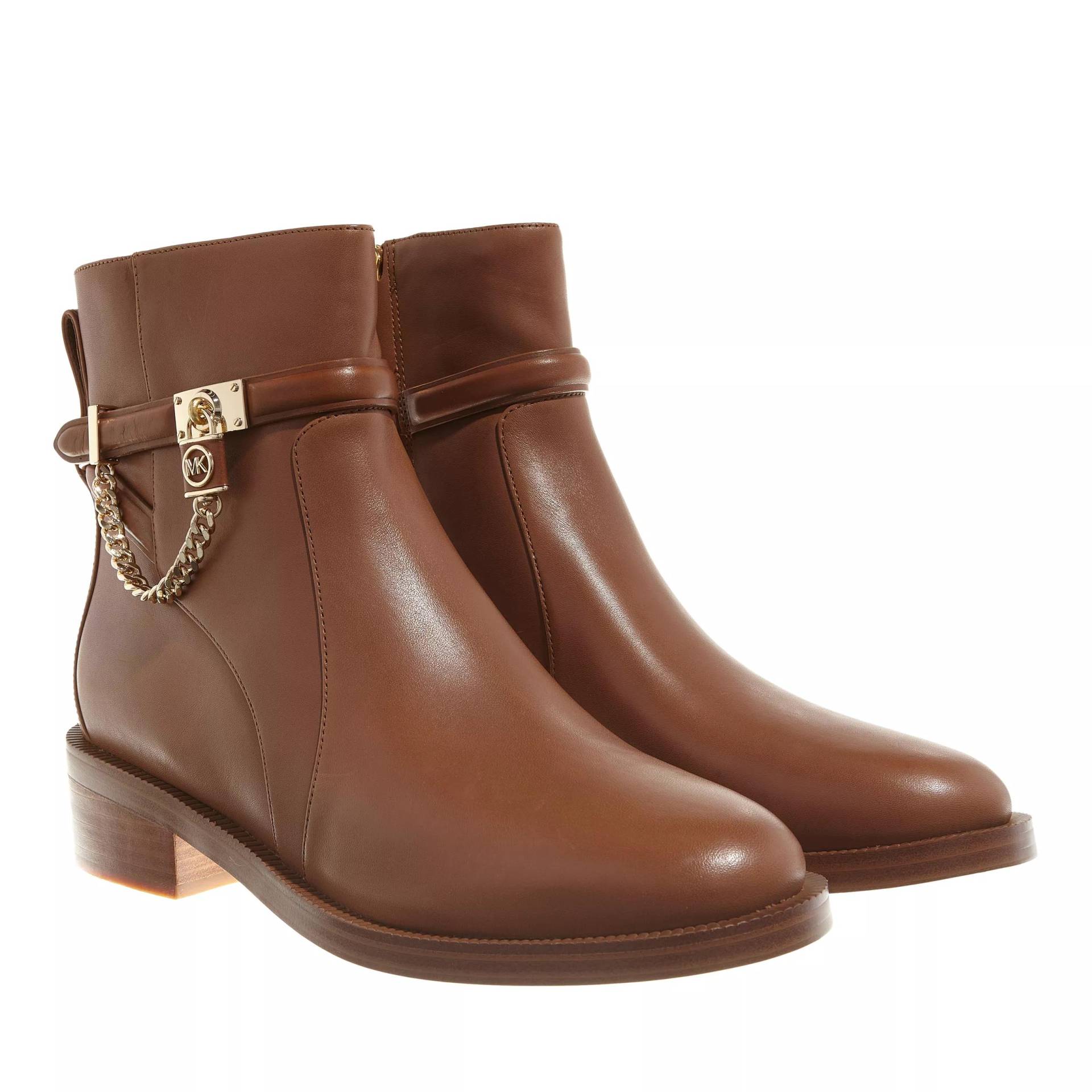 Michael Kors Stiefel & Boots - Hamilton Flat Bootie - Gr. 37 (EU) - in Cognacbraun - für Damen von Michael Kors