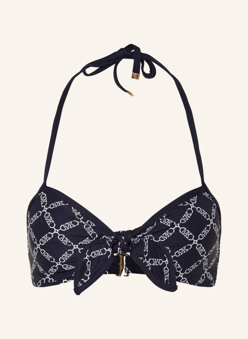 Michael Kors Triangel-Bikini-Top Empire Logo blau von Michael Kors