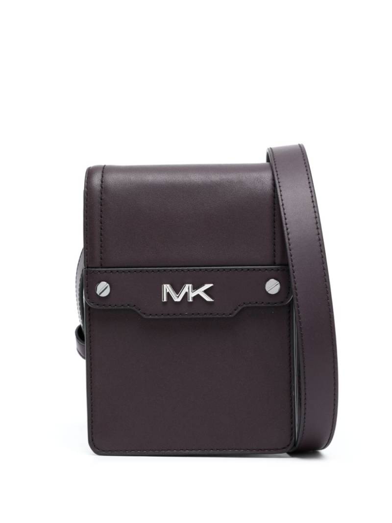 Michael Kors Varick leather phone messenger bag - Red von Michael Kors