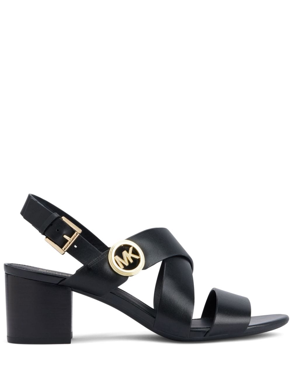 Michael Kors Vera logo-plaque leather sandals - Black von Michael Kors