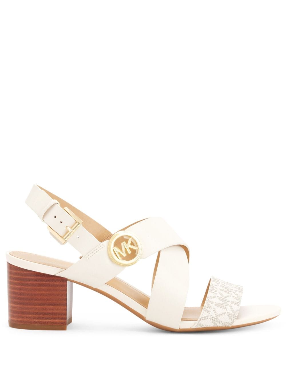 Michael Kors Vera logo-plaque leather sandals - Neutrals von Michael Kors