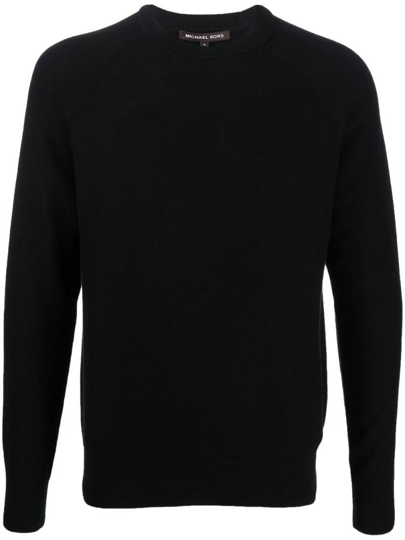 Michael Kors bird's eye crew-neck jumper - Black von Michael Kors