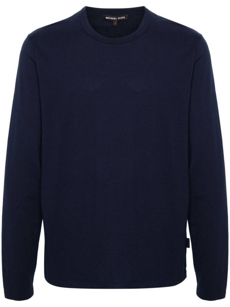 Michael Kors crew-neck cotton jumper - Blue von Michael Kors