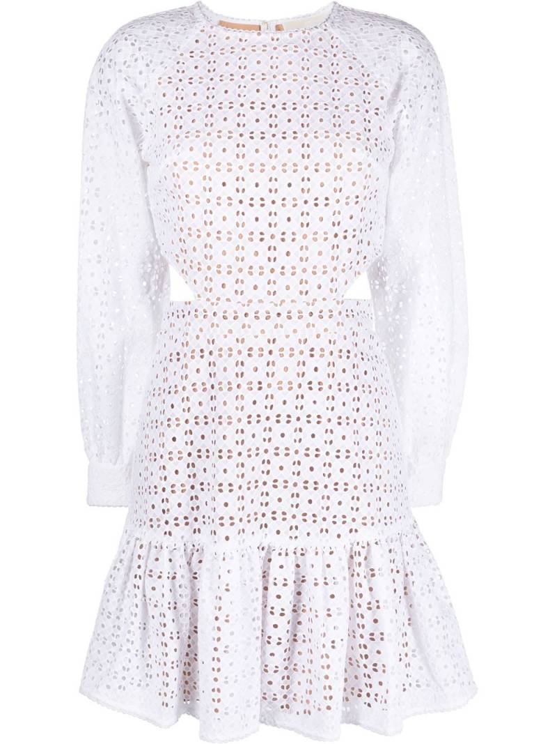 Michael Michael Kors floral eyelet cut-out dress - White von Michael Michael Kors