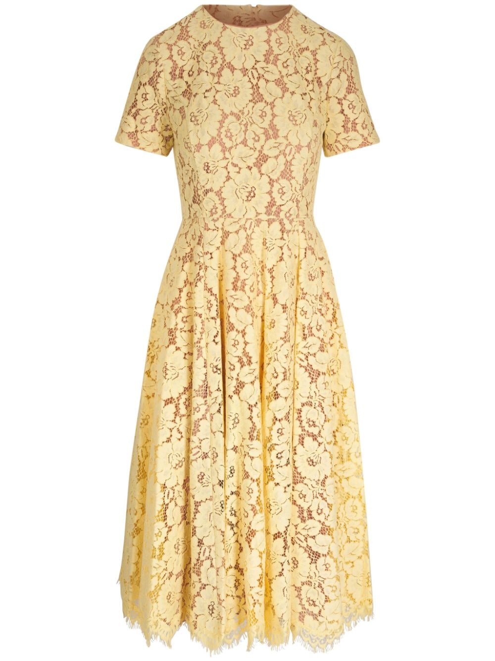 Michael Kors floral-lace midi dress - Yellow von Michael Kors