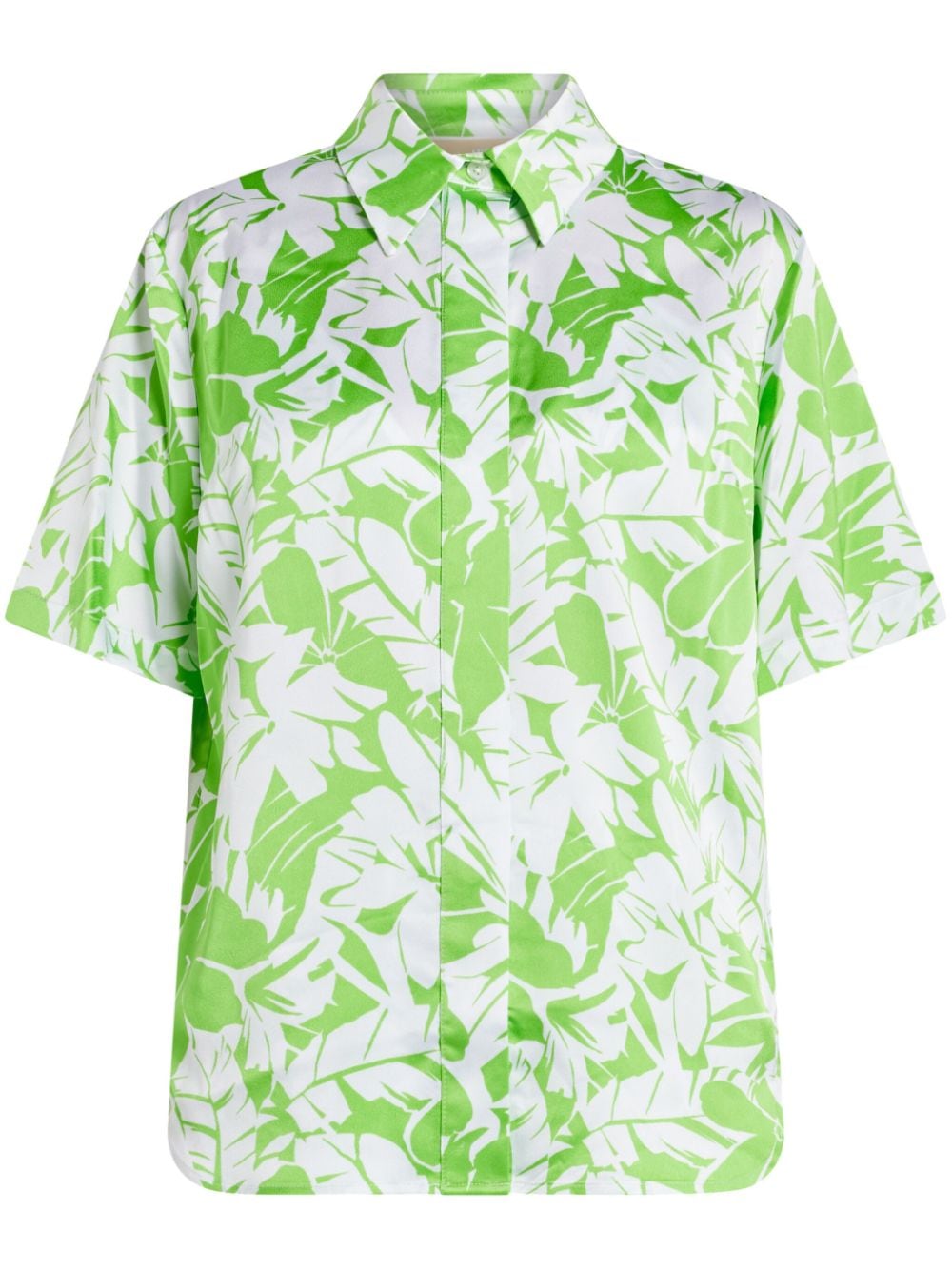 Michael Kors floral-print short-sleeve shirt - Green von Michael Kors