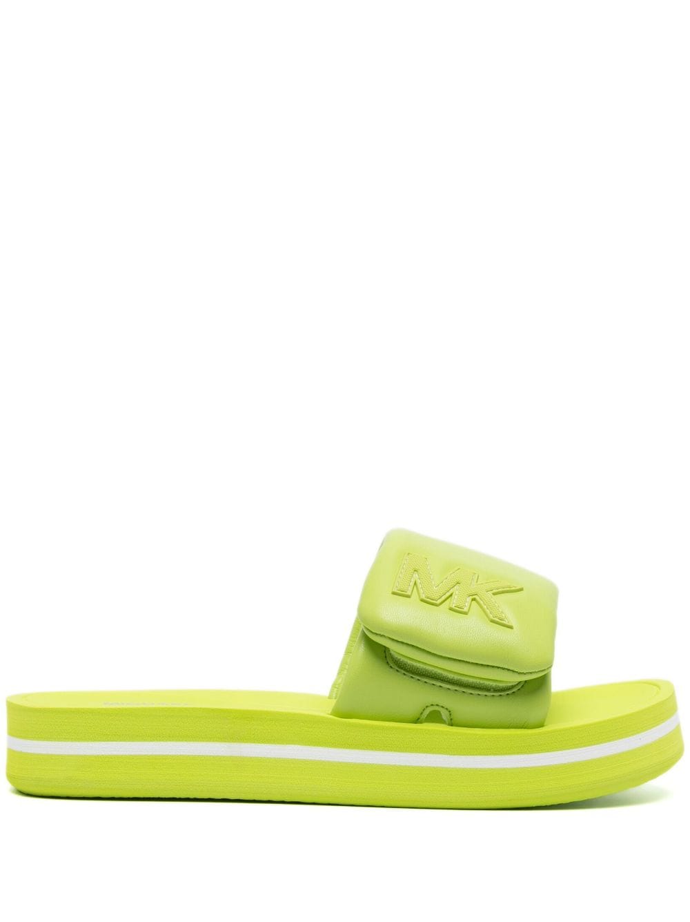 Michael Kors logo-embossed platform sandals - Green von Michael Kors