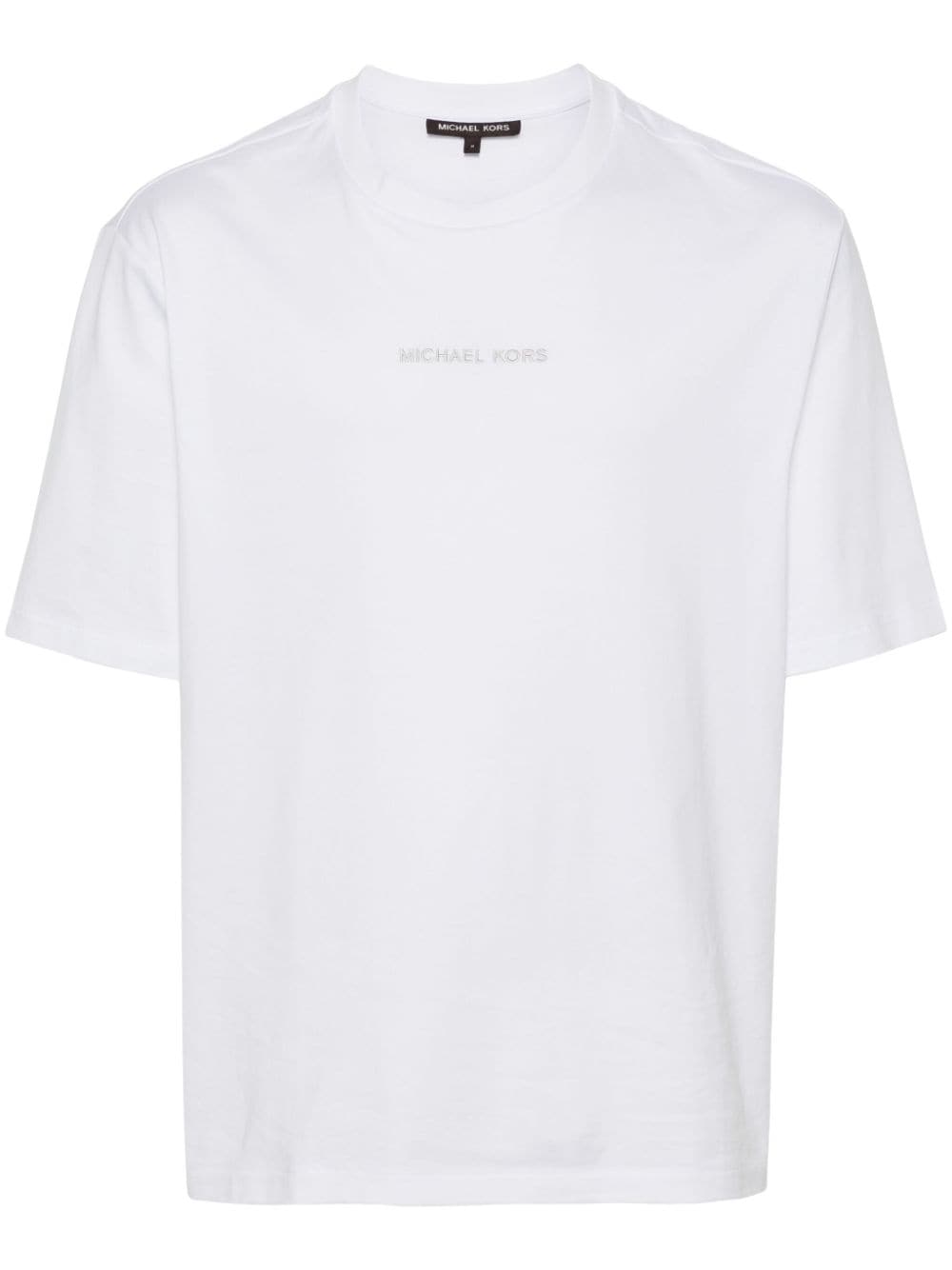 Michael Kors logo-embroidered cotton T-shirt - White von Michael Kors