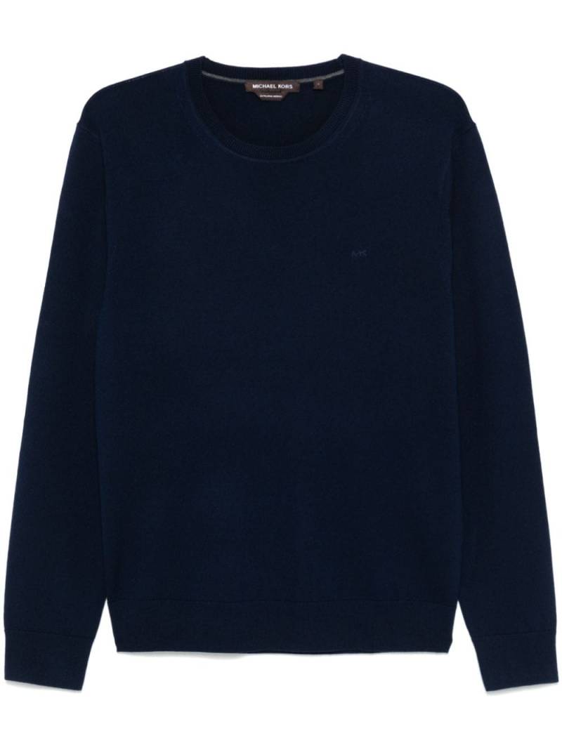 Michael Kors logo-embroidered sweater - Blue von Michael Kors