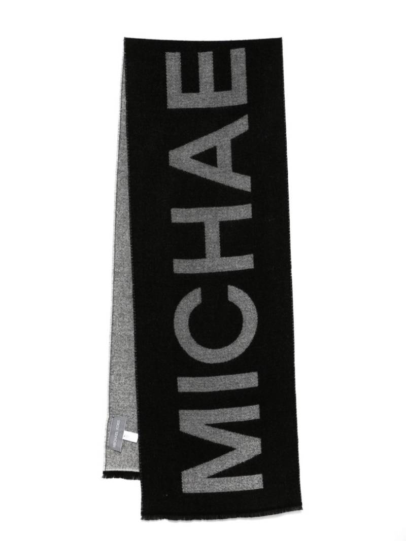 Michael Kors logo-intarsia scarf - Black von Michael Kors