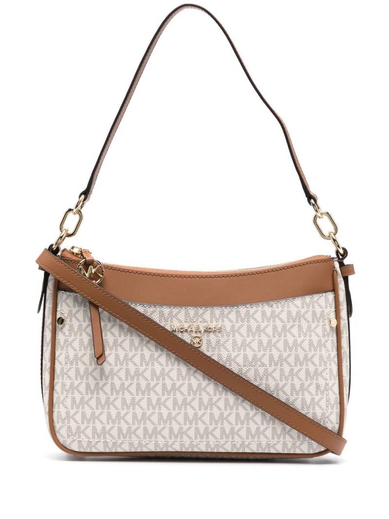 Michael Kors logo-monogram shoulder bag - Neutrals von Michael Kors