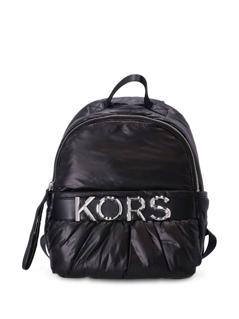 Michael Kors logo-plaque detail backpack - Black von Michael Kors