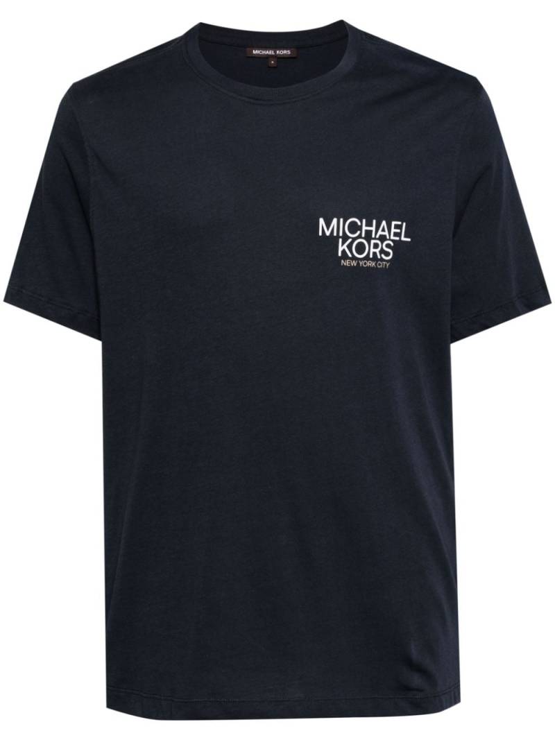 Michael Kors logo-print cotton T-shirt - Blue von Michael Kors