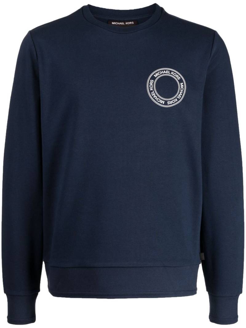 Michael Kors logo-print cotton sweatshirt - Blue von Michael Kors