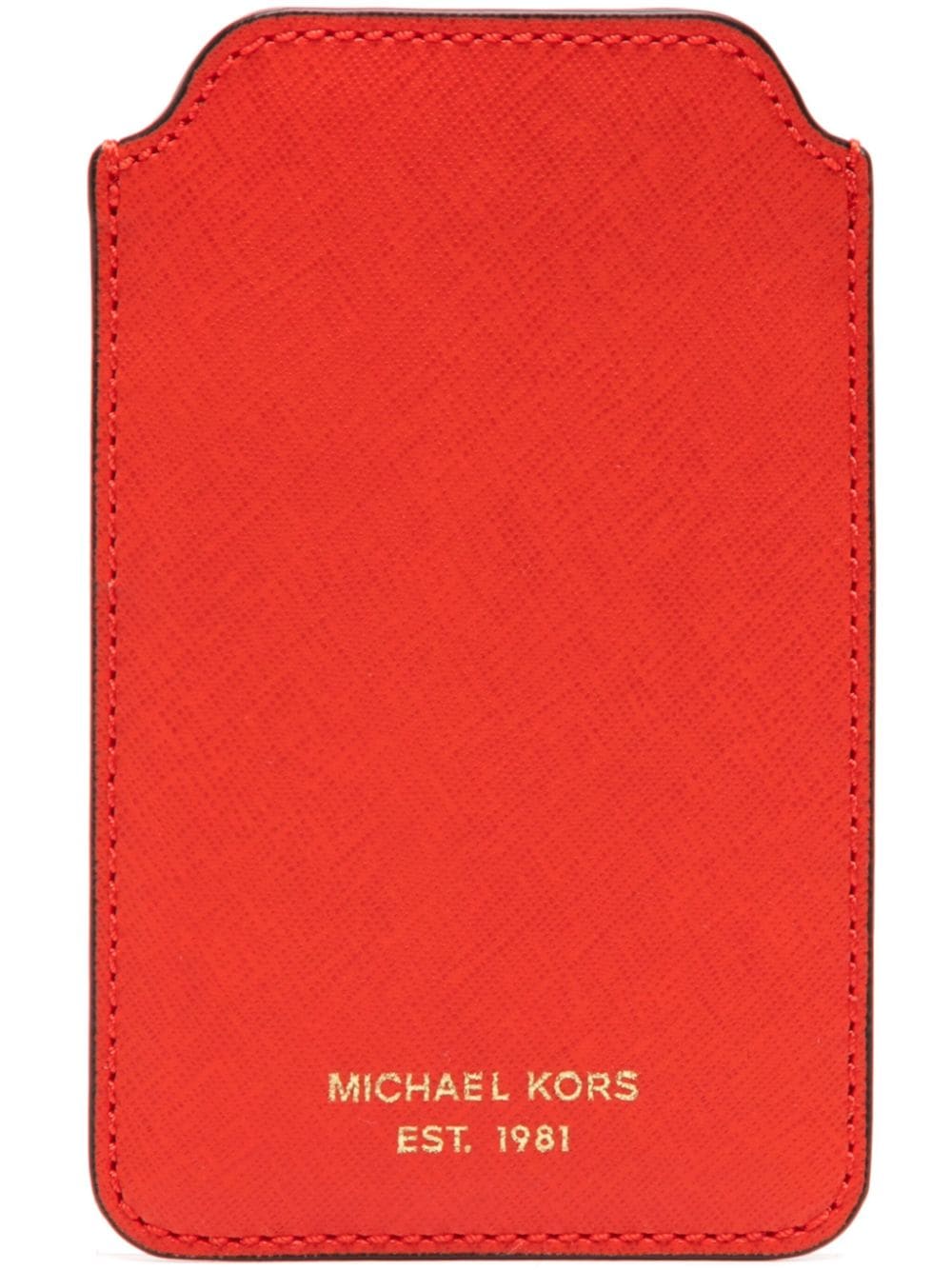 Michael Kors logo-print leather phone case - Red von Michael Kors