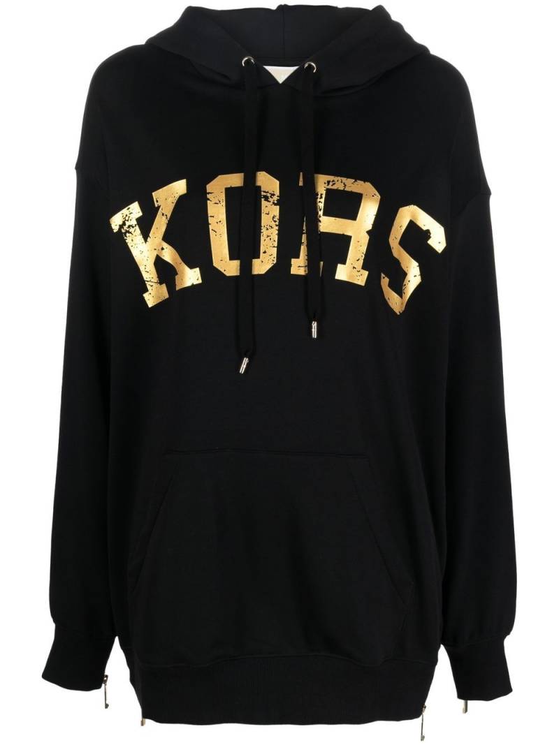 Michael Michael Kors logo-print organic cotton hoodie - Black von Michael Michael Kors