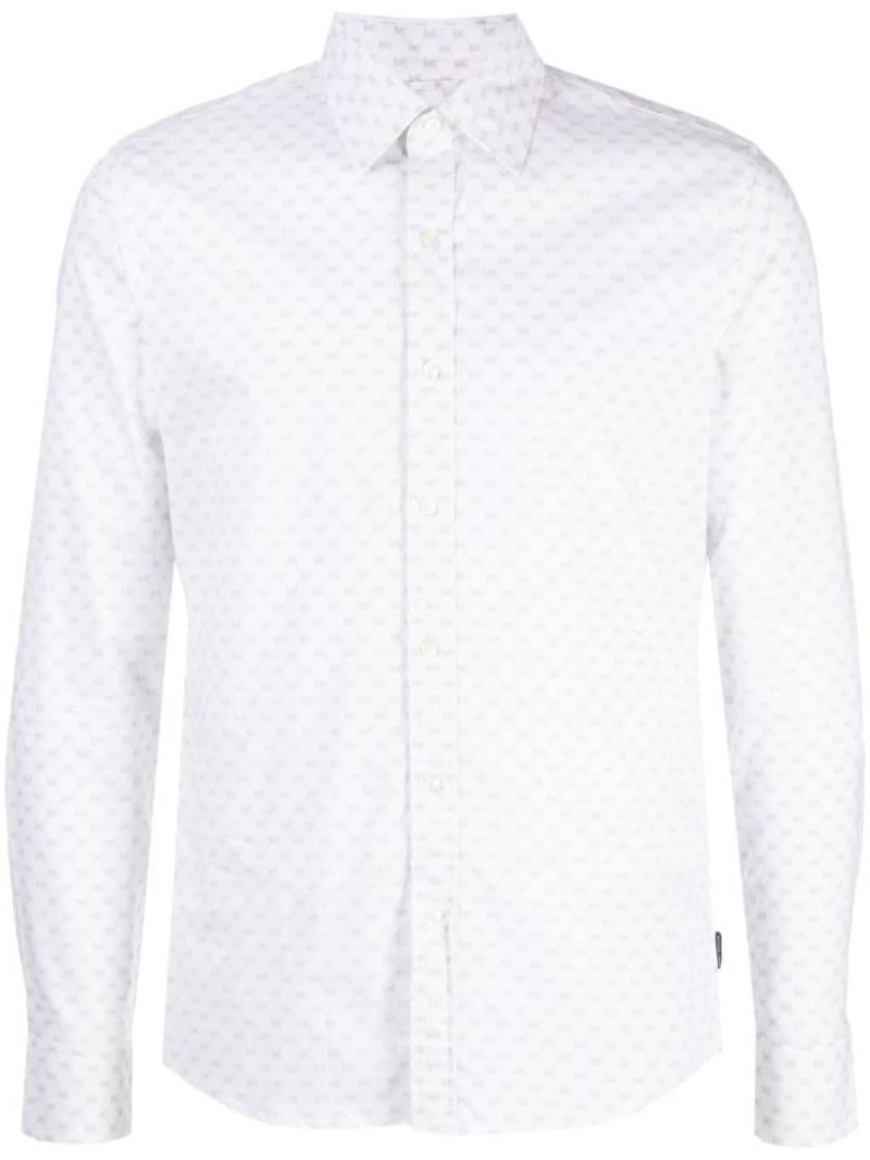 Michael Kors logo-print poplin shirt - White von Michael Kors