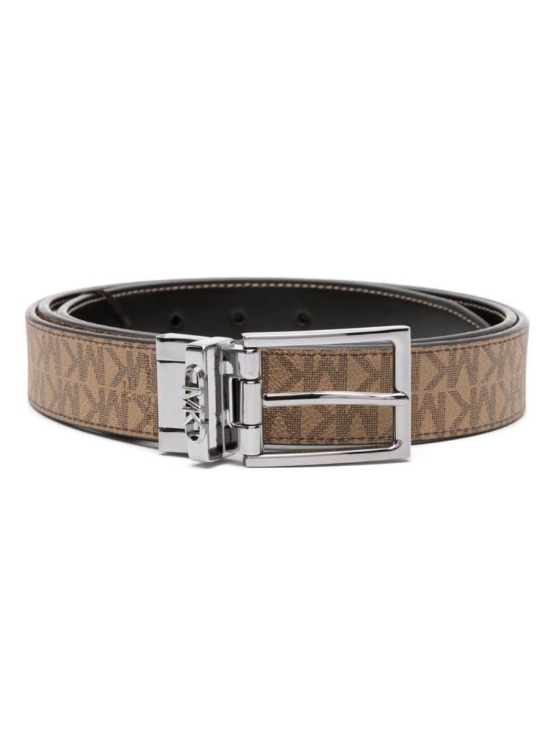 Michael Kors logo-print reversible belt - Black von Michael Kors