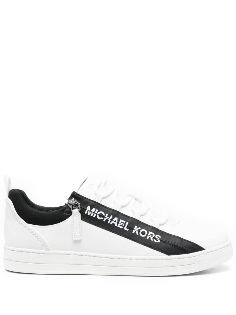 Michael Kors logo-print zip-detailed sneakers - White von Michael Kors