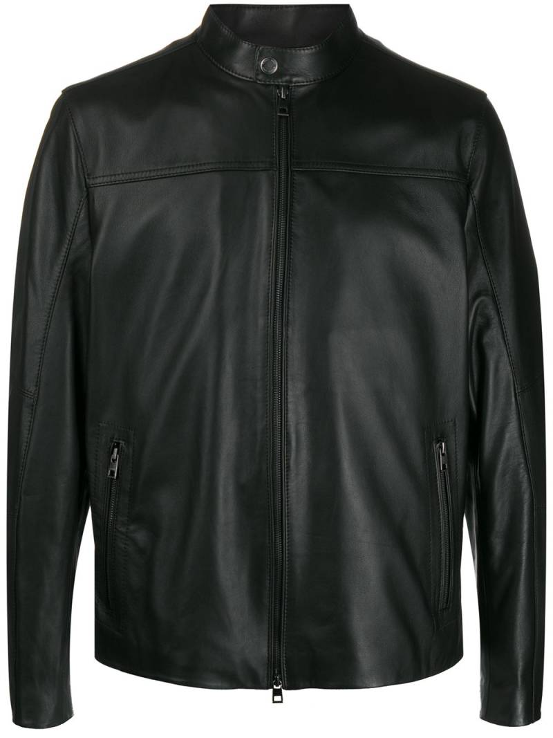 Michael Kors mock-neck biker jacket - Black von Michael Kors