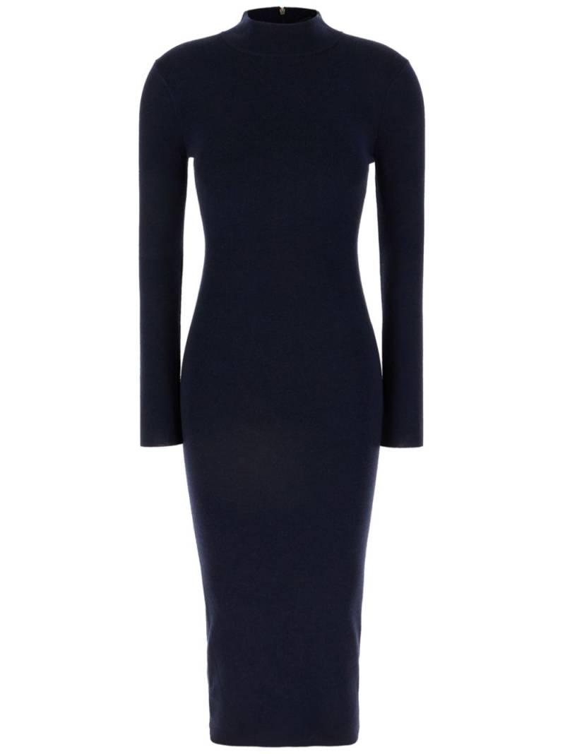 Michael Kors mock-neck midi dress - Blue von Michael Kors