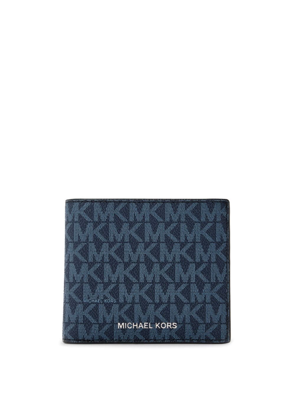 Michael Kors monogram-jacquard wallet - Blue von Michael Kors