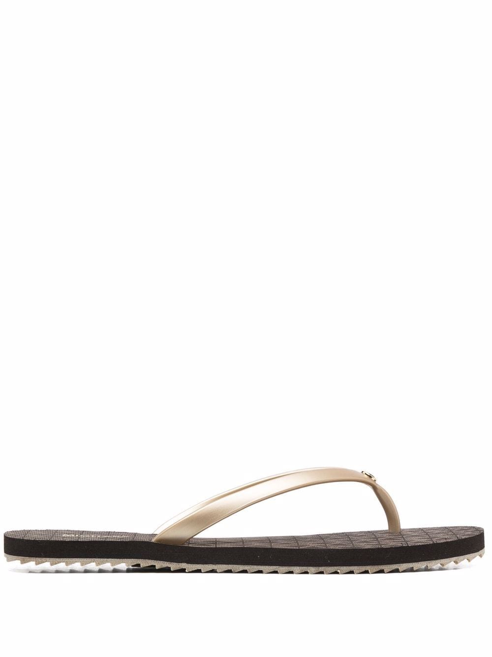 Michael Michael Kors monogram-print flip flops - Gold von Michael Michael Kors