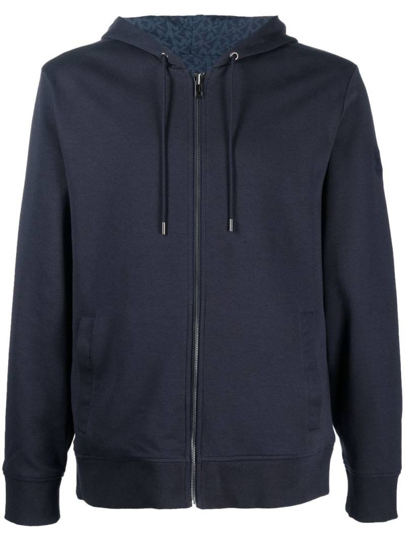 Michael Kors monogram-print reversible zip-up hoodie - Blue von Michael Kors