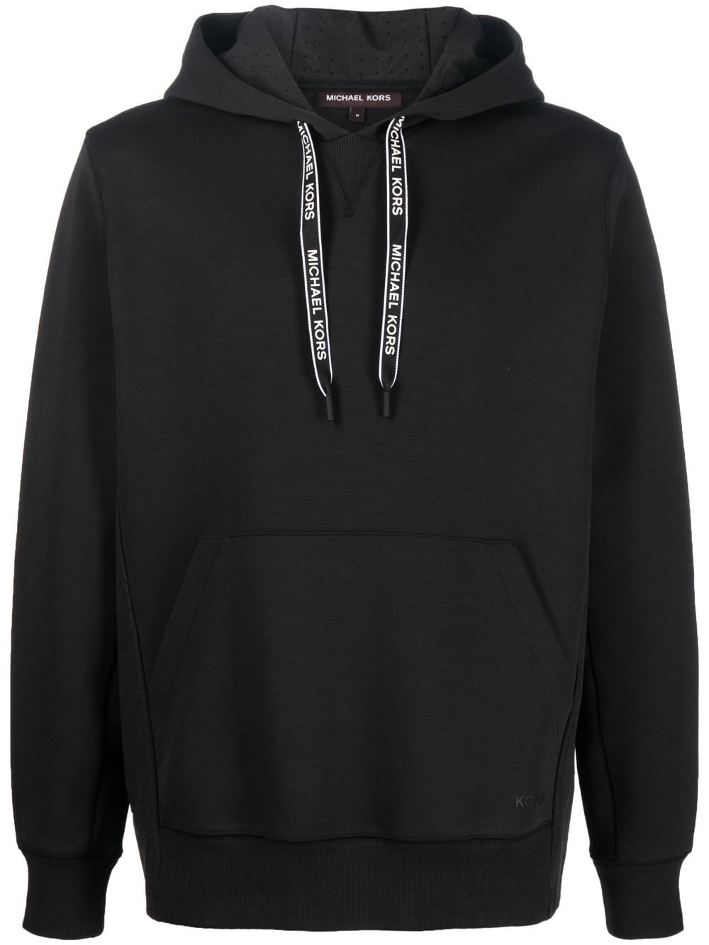 Michael Kors perforated-detailing panelled hoodie - Black von Michael Kors