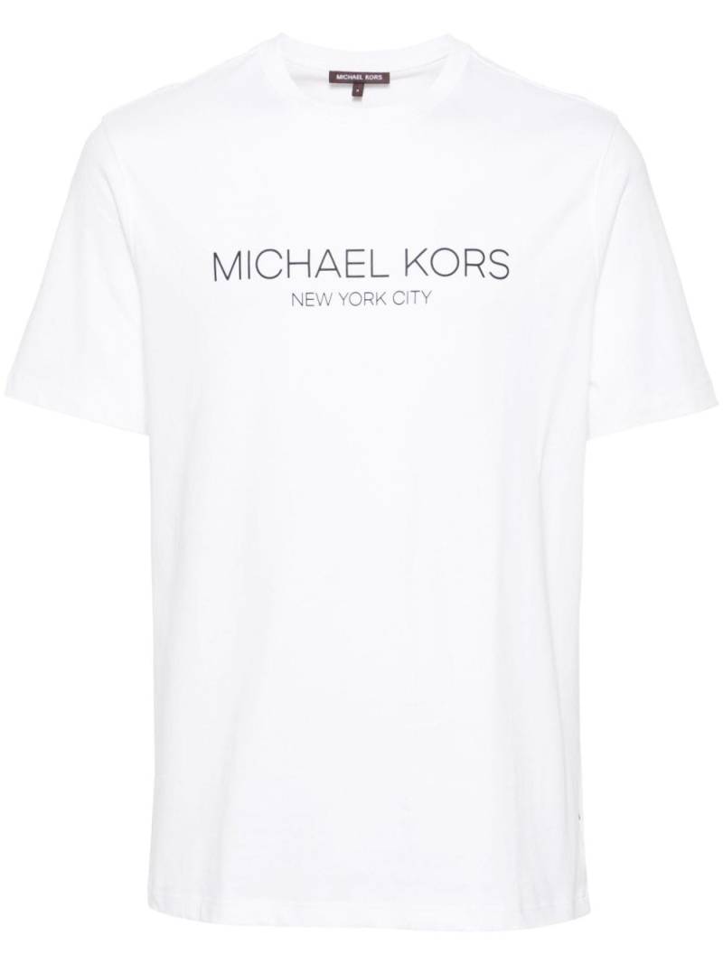 Michael Kors raised-logo cotton T-shirt - White von Michael Kors