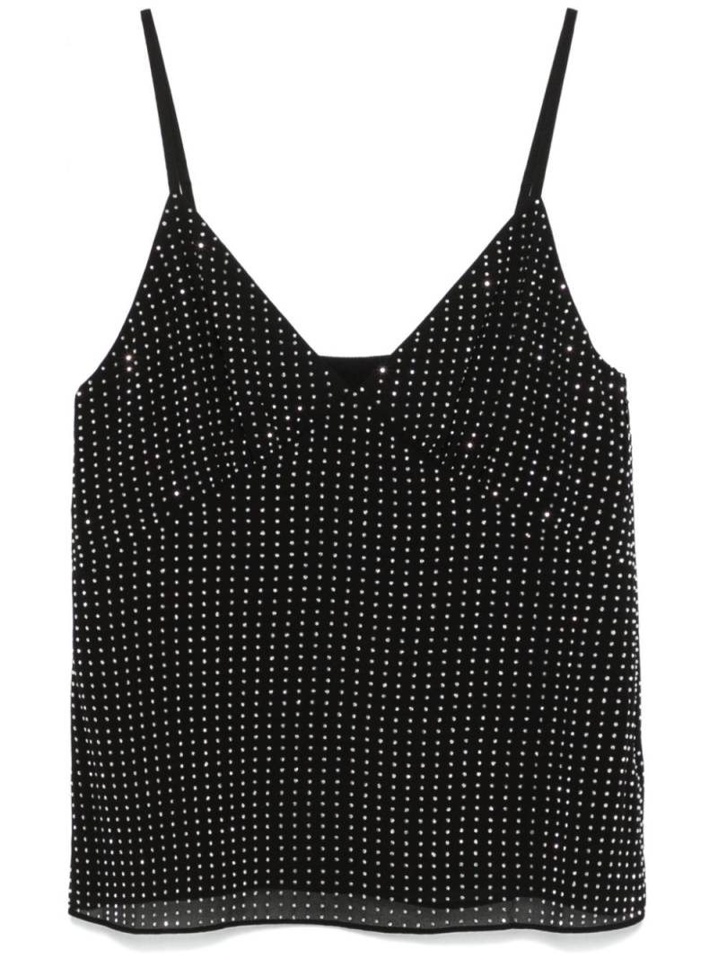 Michael Kors rhinestone-embellished georgette top - Black von Michael Kors