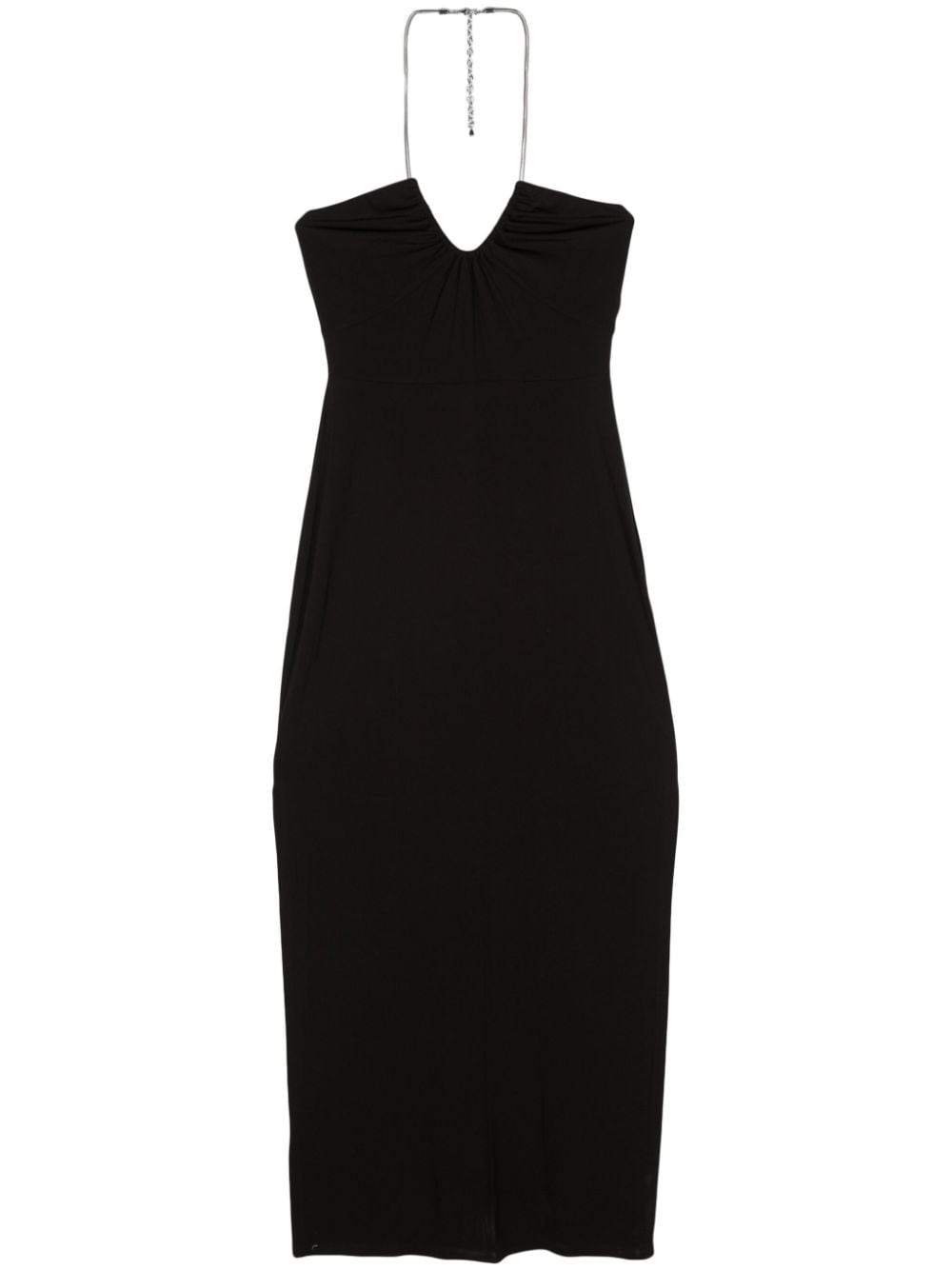 Michael Michael Kors ruched halterneck dress - Black von Michael Michael Kors