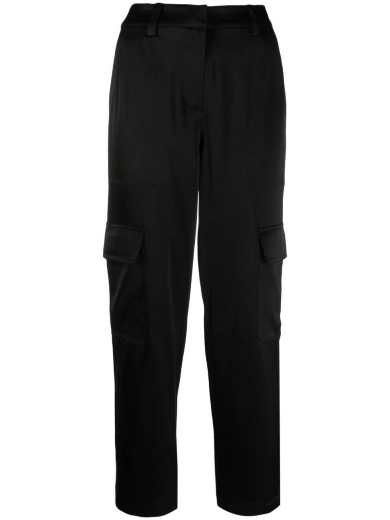 Michael Michael Kors satin-finish tapered-leg trousers - Black von Michael Michael Kors