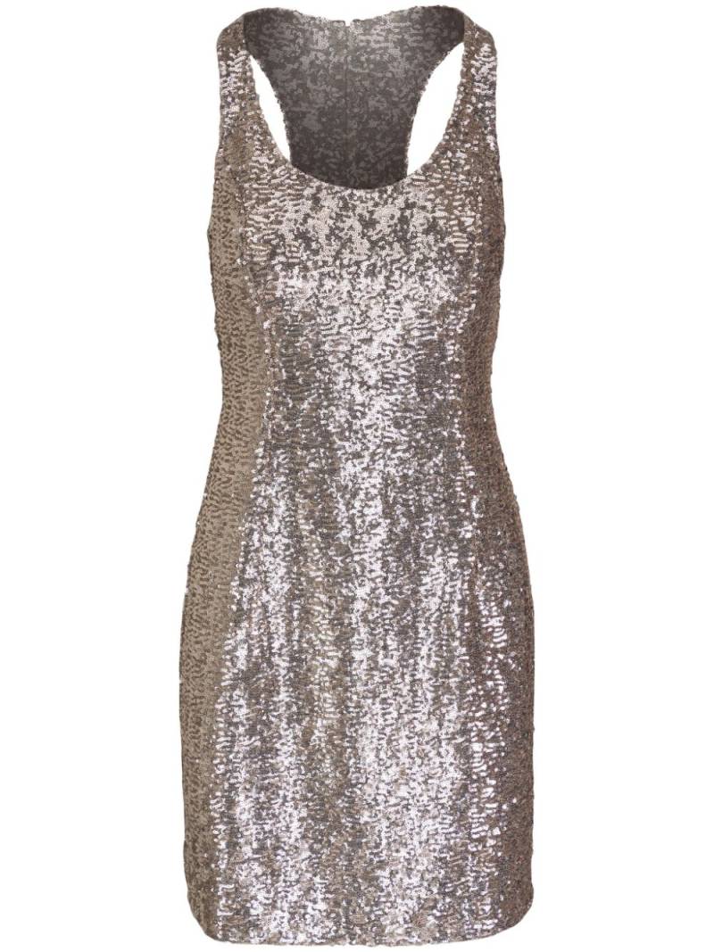 Michael Kors sequinned sleeveless minidress - Gold von Michael Kors